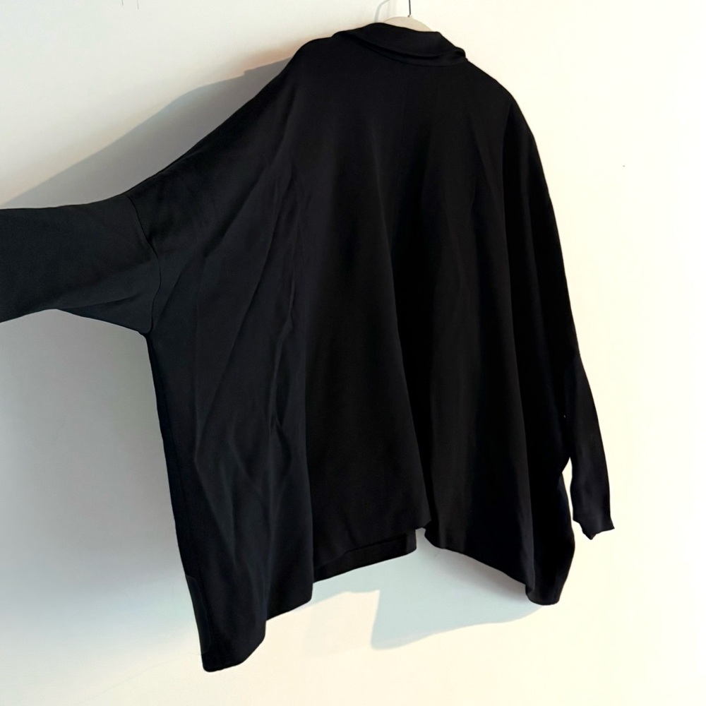 St. John Black Collared Single Button Jacket Coat… - image 6